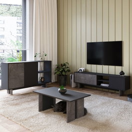 Hanah Home Ravello Gordion Marble y Anthracite